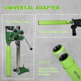 BETTERI 2-1/4" Concrete Core Drill Bit, 1-1/4"-7 Threaded Core Drill Bit, 14" Drilling Depth Laser Welded Core Bit for Reinforced Concrete Hard Brick Masonry, Wet Drilling Only