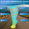 4 Pairs Plus Size Compression Socks for Women & Men,
