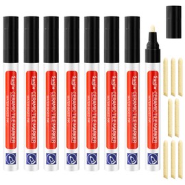 Tile Grout Pen Restorer, 8Pcs Black Wall Repair Pens, Renew Wall Floor Grout Restorer Pen for Restoring Tile Floor Kitchen, Bathroom