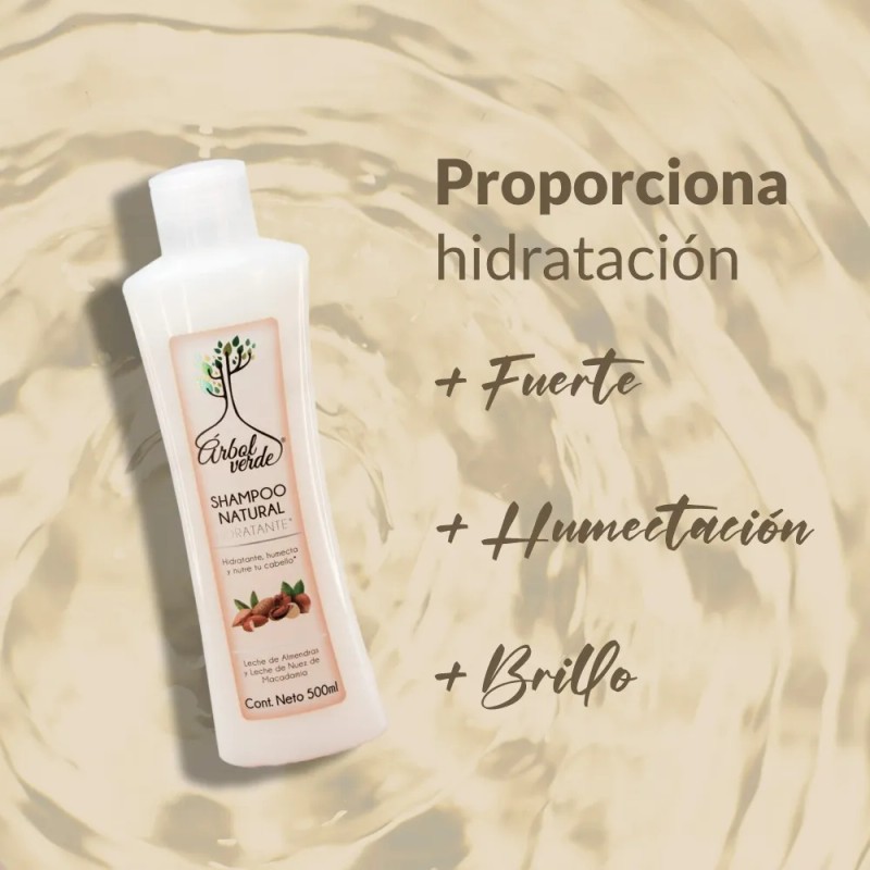 Shampoo Natural Hidratante De Leche De Almendras 500ml