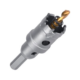 Carbide Tipped Hole Saw,Metal Steel Hole Saw with a Drill Bit, Hole Cutter for Thick Metal,Stainless Steel,Iron and Wood. (27mm（1-1/16 inch）)