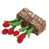 Artificial Tulips Flower Ornament 1:12 Doll House Garden Decor Simulated