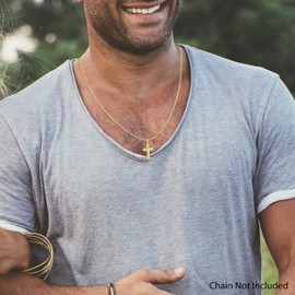 Religious Jewelry 14KT Yellow Gold 1" Floral INRI Crucifix Pendant Charm