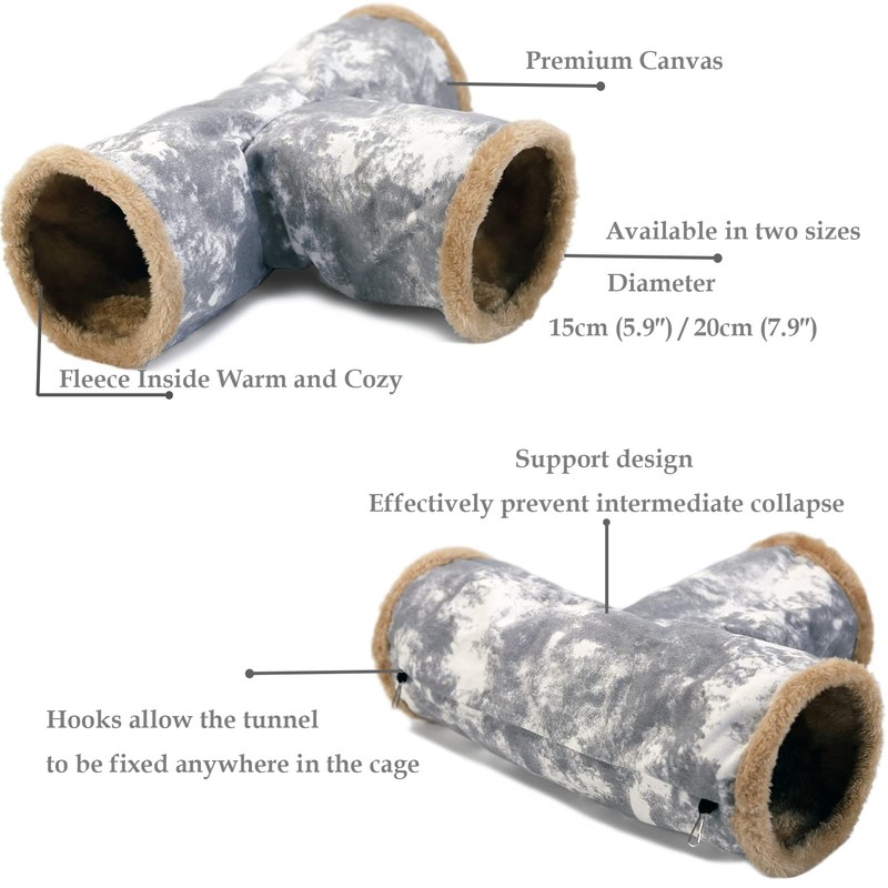 LeerKing Rabbit Tunnel Guinea Pig Tubes Cuddly Tunnel Washable Cuddly