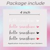 4 xHello Sunshine Rear View Mirror Sticker,Rearview Mirror Decal,Car Accessories