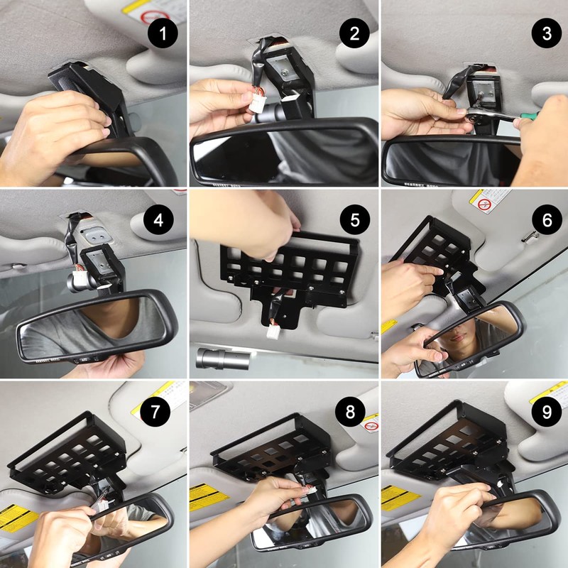Inner Rearview Mirror Storage Rack Shelf Compatible with Toyota FJ