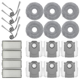 Geoviizon Zubehör für Roborock Saros Z70 / Saros Z70 Ultra Staubsauger,4 Filter, 6 Wischtücher, 4 Seitenbürsten, 6 Staubbeutel