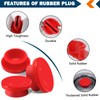 CheeMuii 12 PCS Hubcap Rubber Plugs 1-1/8" Wheel Fit for