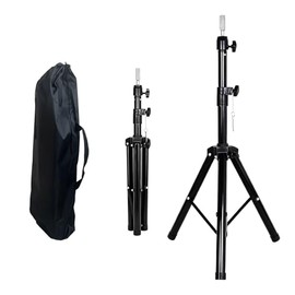 GL Hair Professional Heavy Duty Tripod Stand for Wig Block Head Mannequin Head stand - Adjustable Height 81-155cm Salon Styling Canvas Block Holder Black