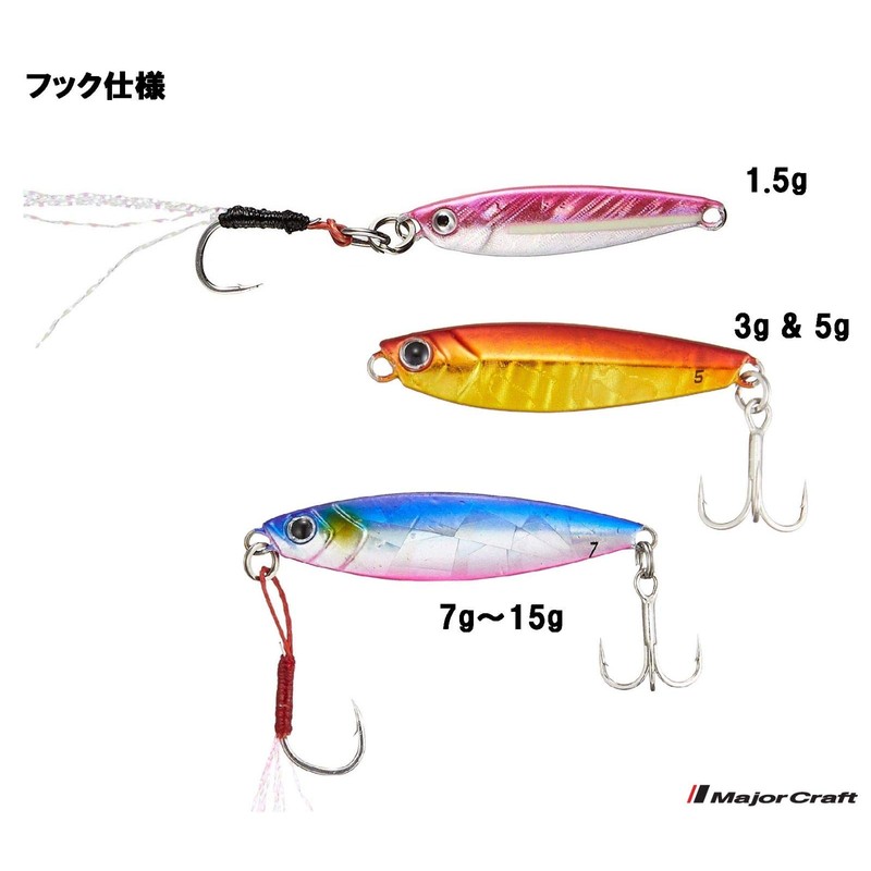Major Craft Lure Metal Jig Jigpara Micro 0.2 oz (5