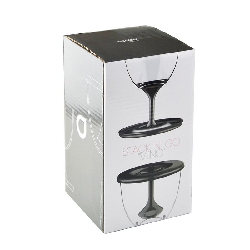 Asobu VT13-9228 StackNGo Unbreakable Wine Glasses,Pink, Set of 2