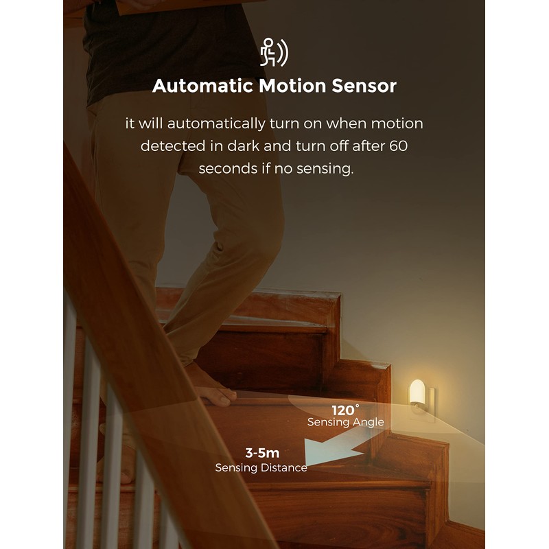 LOHAS-LED Night Light with Motion Sensor [Pack of 2], Night