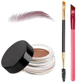 Kit De Gel Para Cejas 3 En 1 Con 2 Cepillos Para Cejas, Alta Pigmentación, Resistente Al Agua, De Larga Duración, Pomada Para Cejas Para Todos Los Tonos De Piel #08 Castaño Rojizo 0,14 Onza