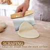 ROCKFEELTEE Multipurpose Bench Scraper, Dough Scraper and Dough Cutter for