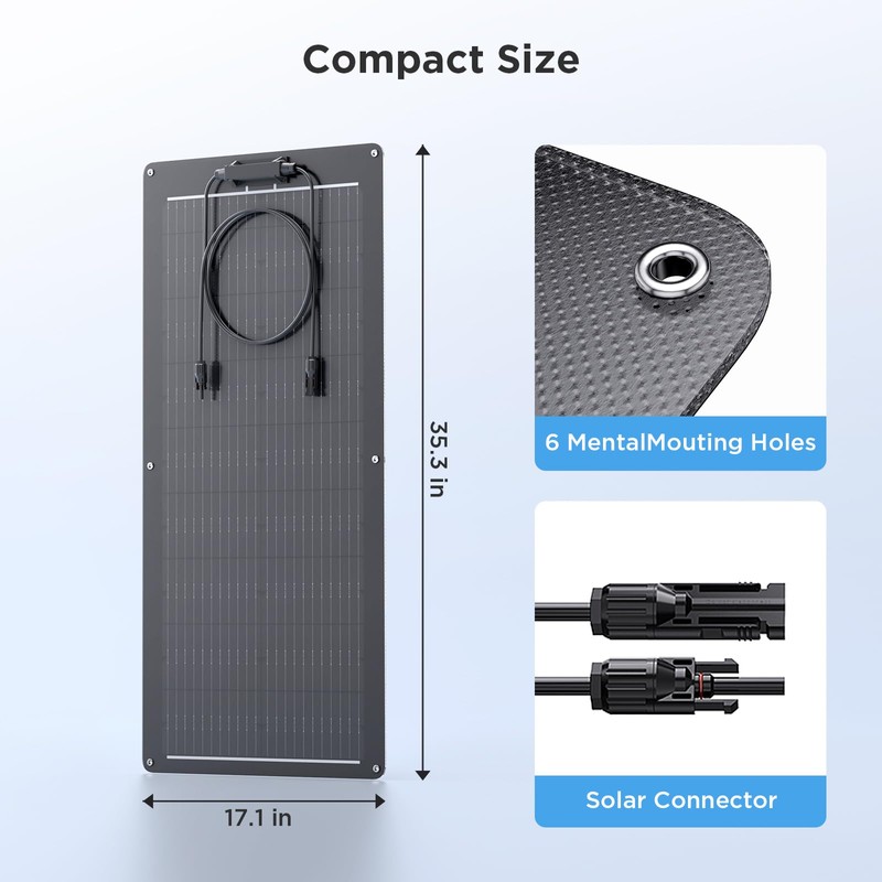 50W Flexible Solar Panel,50 Watt 12V Small Solar Panel, Callsun