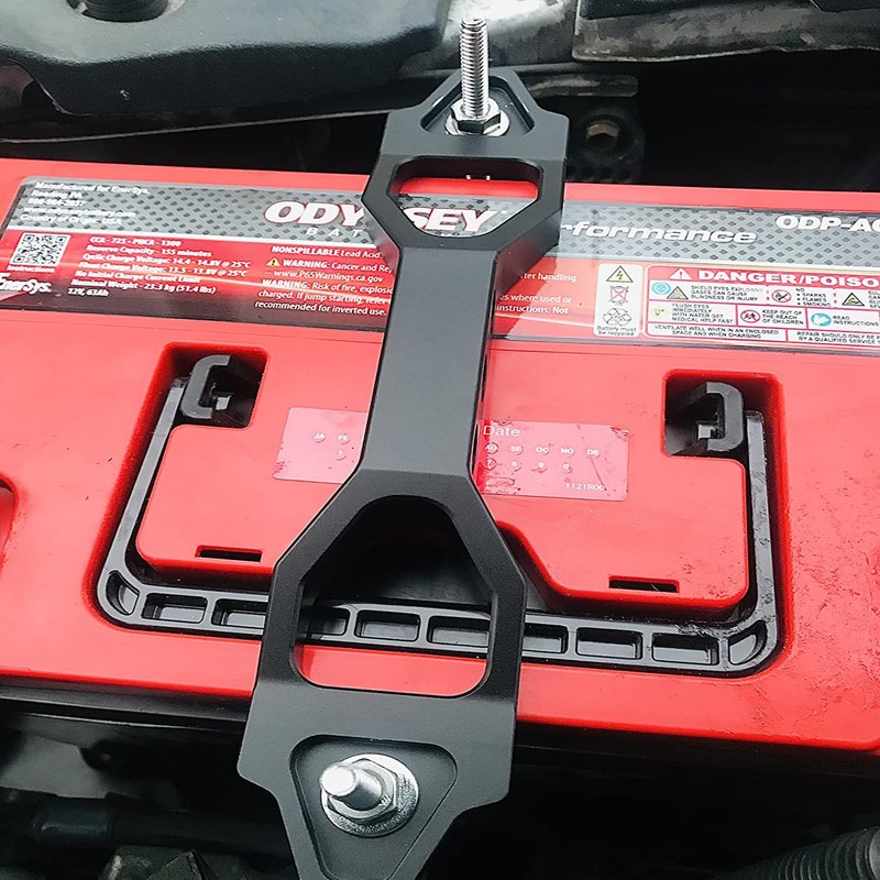 Ampper Battery Hold Down Clamp, Stainless Steel J Hook Battery