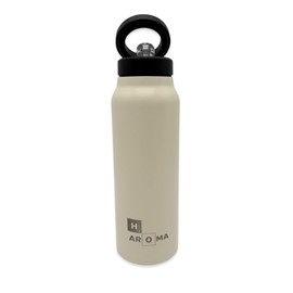 AROMA H20 Magnetic Drinking Bottle 750 ml - Integrated Smartphone Holder | Insulated Flask Made of Stainless Steel BPA-Free | Ideal for Sports, Gym & Outdoor (Yellow)