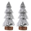 Cabilock Pack of 2 Miniature Christmas Tree, Mini Christmas Tree,