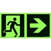 notlok Safety Work Fire Exit Sign, 15 x 30 cm,