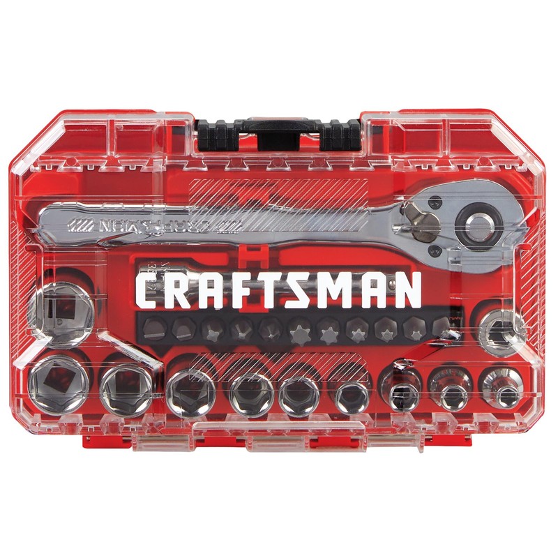 CRAFTSMAN Mechanics Tool Set, 24 Piece, 1/4 Inch Drive SAE