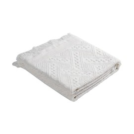 Ieron Boho Picnic Blanket, Waterproof Washable Beach Blanket Beach Mat,Camping Blanket for Outdoor/Picnic/Garden/Beach/Camping,White 90x180cm