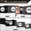 DLTAY Black and Gold Hookless Shower Curtain with Snap in