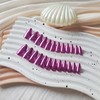 Mirror Metal Purple Almond Shaped Chrome Glazed Medium Almond Nails