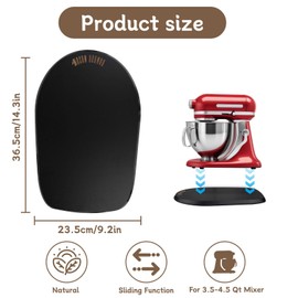 ANOTION Bamboo Sliding Tray Kitchen Appliance - Appliance Slider Compatible with Kitchen Aid 3.5-4.5 Qt Accessories and Attachments Countertop Appliance Slider Ideal for Stand Mixer Small Coffee Maker