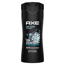 AXE Cool Ocean Men's Body Wash With Essential Oils 12H Refreshing Scent Body ...