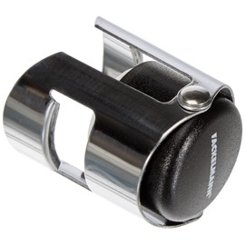 Fackelmann Champagne Stopper of Metal, Black/Silver, 5.5 x 3.5 x 3.5 cm