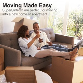 SuperSliders Felt Heavy Furniture Reusable Movers for Hard Surfaces (4 pieces) - 5" Round