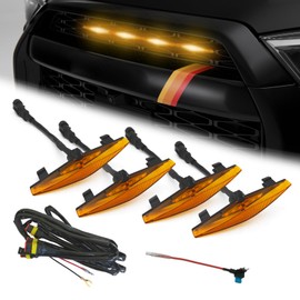 Led Amber Lights with Fuse LED Grill Lights for 2014-2023 Toyota 4Runner TRD Pro Grille, TRD Off-Road, Limited, TRD Pro, Including SR5 (4pcs)