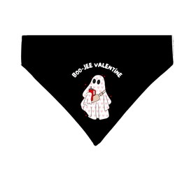 Dog Bandana Over The Collar Clothes Valentine Day Bandanas For Dogs Spring Birthday Girl Boy Plain Large Handkerchief Adopt Me Scarf Sizes Pet (Ghost Black, L)