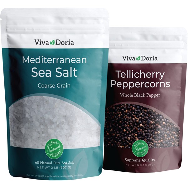 Viva Doria Tellicherry Black Peppercorn, Whole Black Pepper, Black Peppercorns,