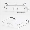 Viseng 3 Pairs Unisex Super Lightweight Rimless Quality Readers Ultra