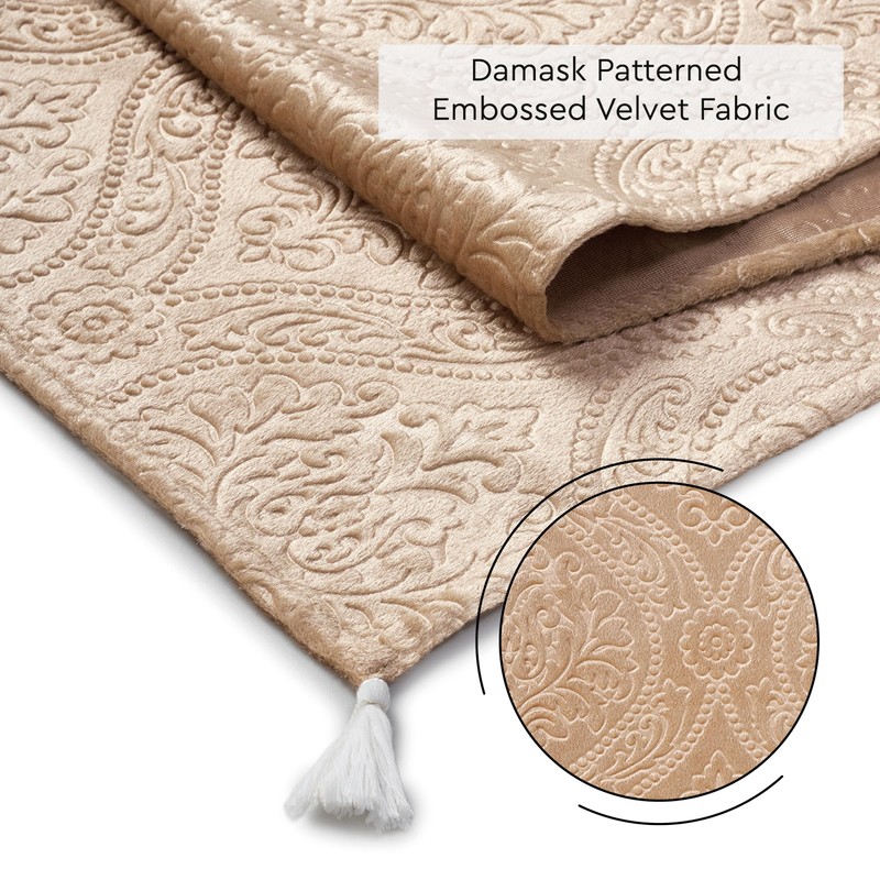 Encasa XO Dining Table Runner | Embossed Velvet | 32x150