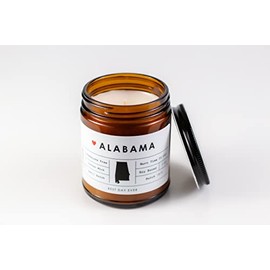 Alabama State Candle - Rambling Caravan - Soy/Coconut Wax, Cotton Wick, Phthalate Free (7oz) - Fraser Fir