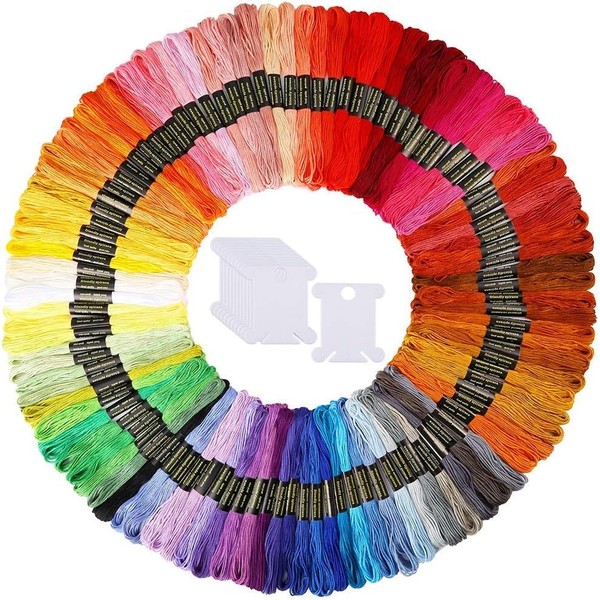Caydo Embroidery Floss 126 Skeins Embroidery Thread, Color Friendship Bracelet