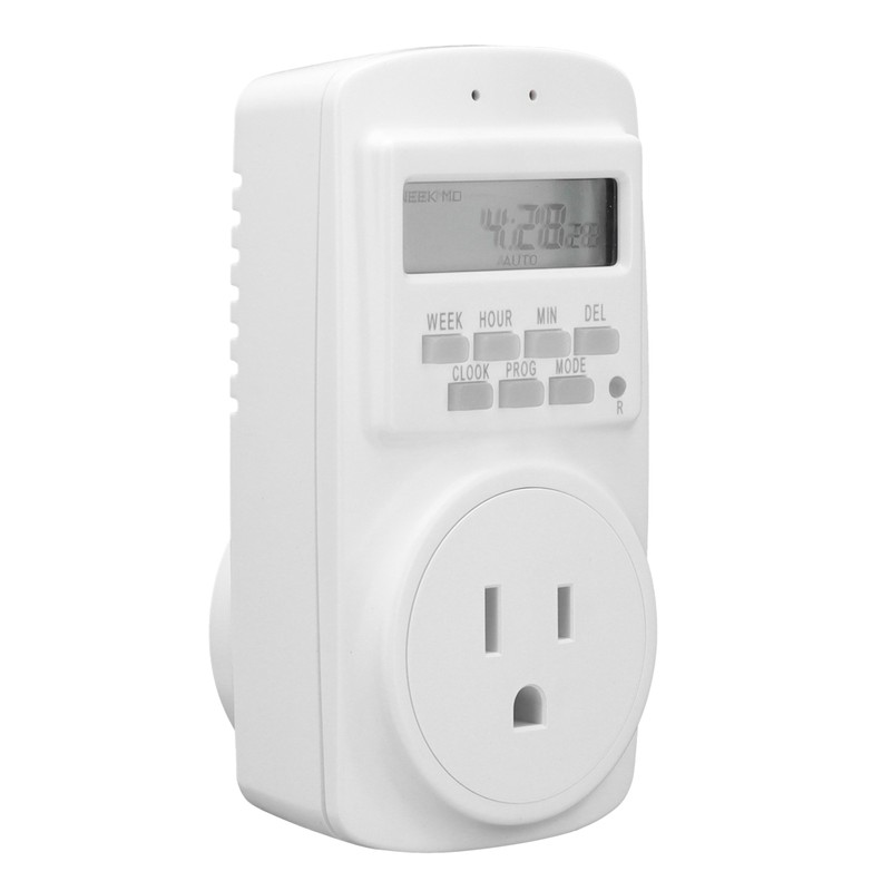 15A Programmable Outlet Timer Socket Automatic Power Off for Home