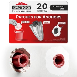X-Protector Patches for Anchors - 20 PCS Standard Size - Loose Wall Anchor Fix Pad - Dry Wall Anchor Repair Pads - Plaster Wall Anchors - Wall Anchors Repair Patches to Keep Them in Place!