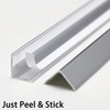 Trimold Matte Silver Aluminum Peel and Stick L Molding Corner