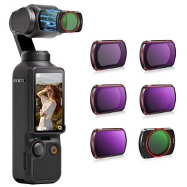 STARTRC ND Filters Set for DJI Osmo Pocket 3 Creator Combo Accessories - 6 Pack CPL,ND 8,ND 16,ND 32,ND 64,ND256(Magnetic)(Aluminum Version)