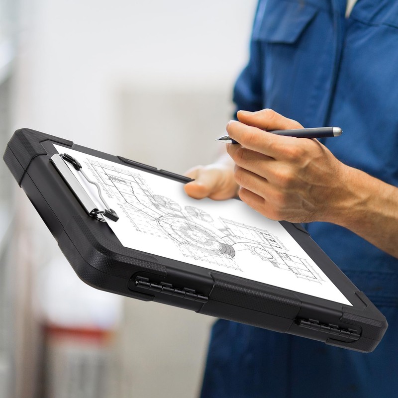 Sooez Toughest Clipboard with Storage, Internal Pen Pouch Included, Letter/