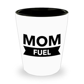 HollyWood & Twine Mom Shot Glass Mom Fuel Ceramic Shot Glasses for Mom