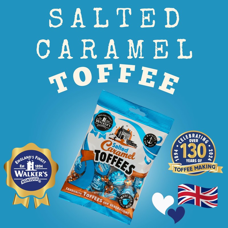 Walkers' Nonsuch Salted Caramel Toffees | with Butter & Whole
