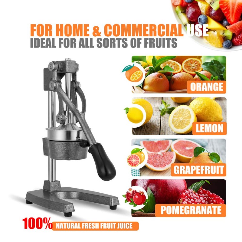 Gowintech Commercial Heavy Duty Cast Iron Hand Press Manual Orange