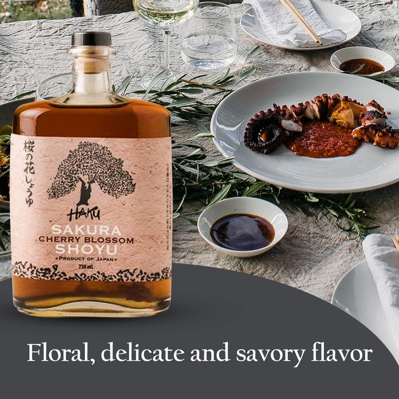 HAKU Sakura Cherry Blossom Shoyu Soy Sauce (750 ml) -