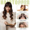 Hair Topper 18 Inch Synthetic Curly Wavy Clip in Bangs(#1B)