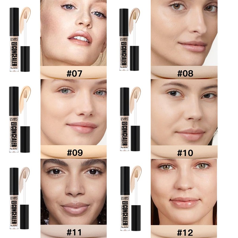 USHAS 2PCS Concealer Makeup, Lightweight, Full Coverage, Long Lasting, Conceals,