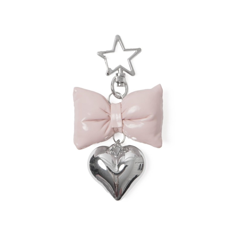 Wigo Women's Cushion, Ribbon, Heart, Keychain, Accessory, Strap, Cute, Present,